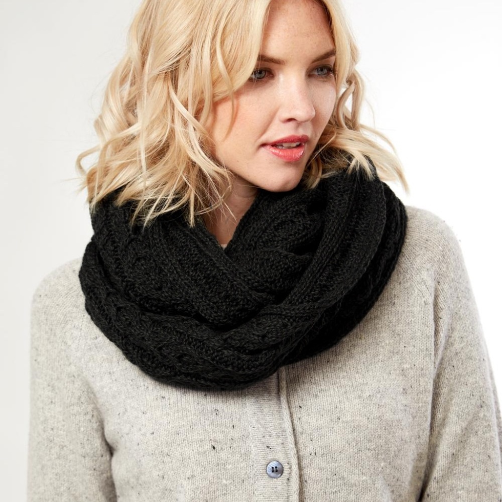black knit wrap